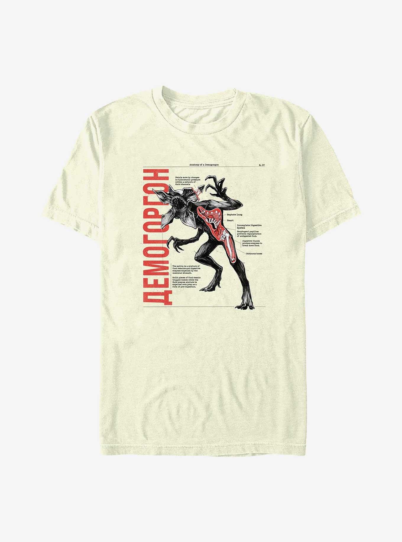 Stranger Things Anatomy of Demogorgon T-Shirt, NATURAL, hi-res