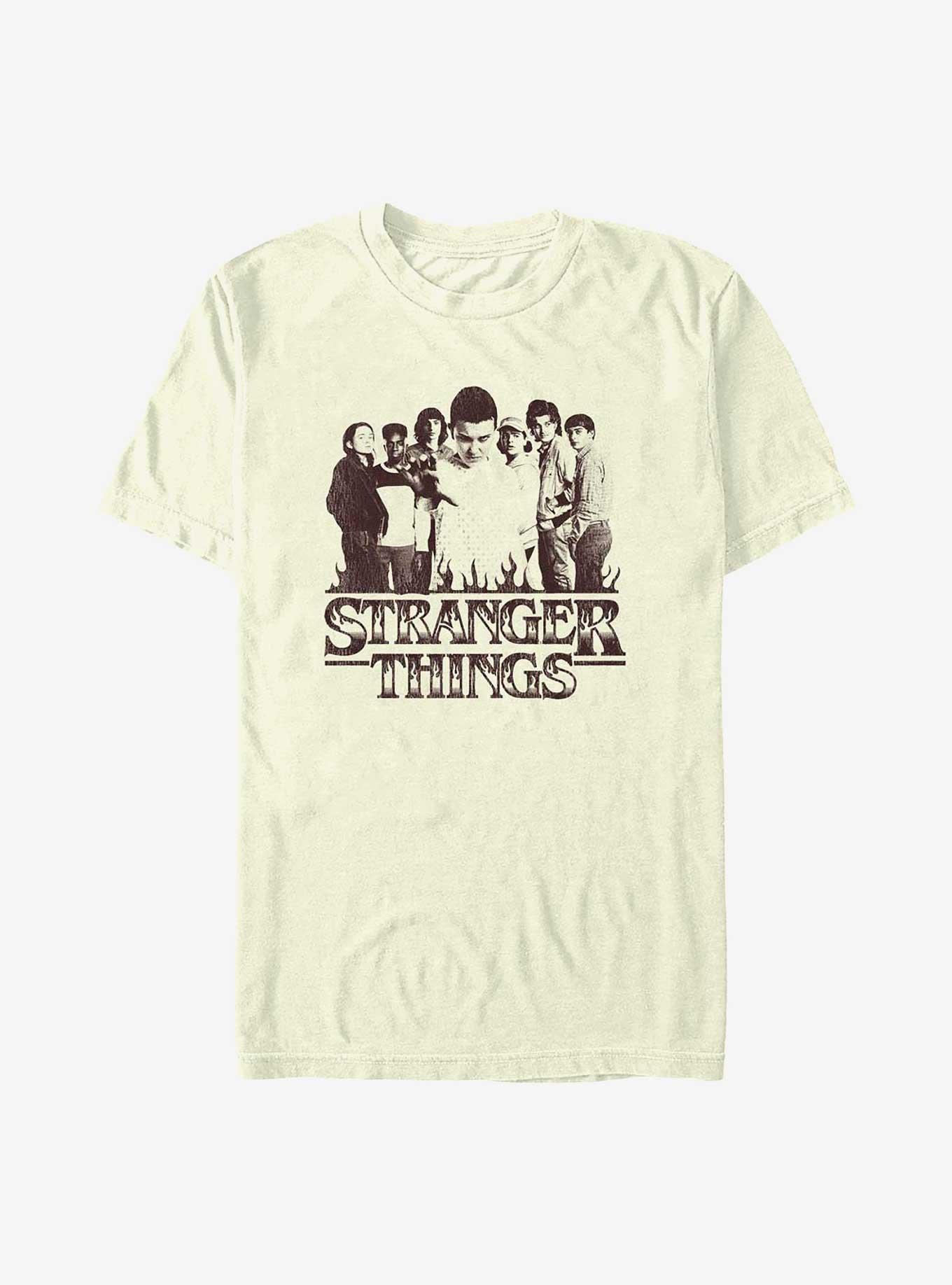 Stranger Things Group Focus T-Shirt, NATURAL, hi-res