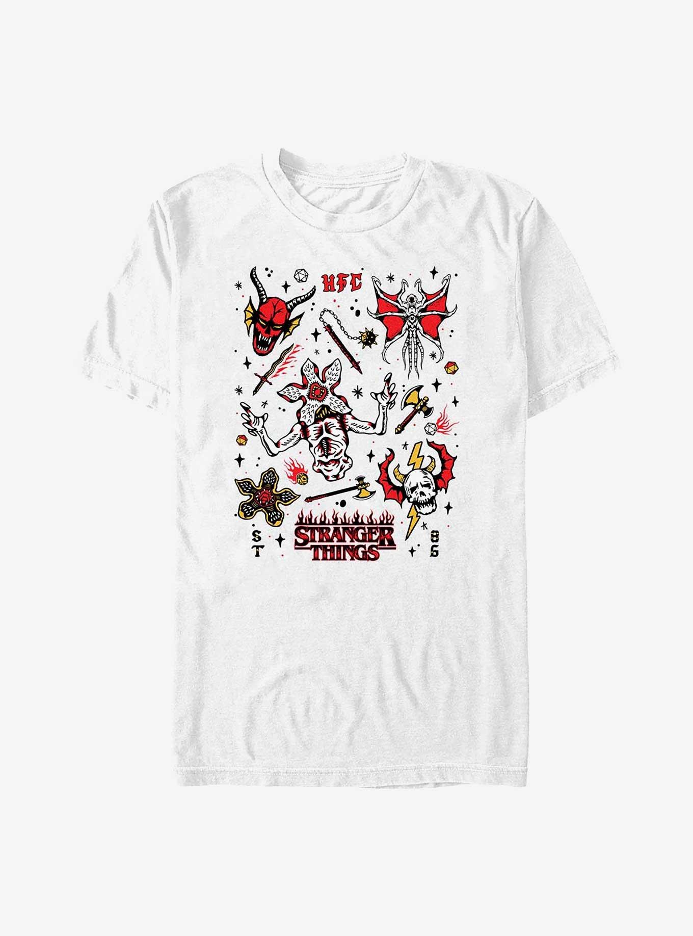 Stranger Things Hellfire Doodles T-Shirt, , hi-res