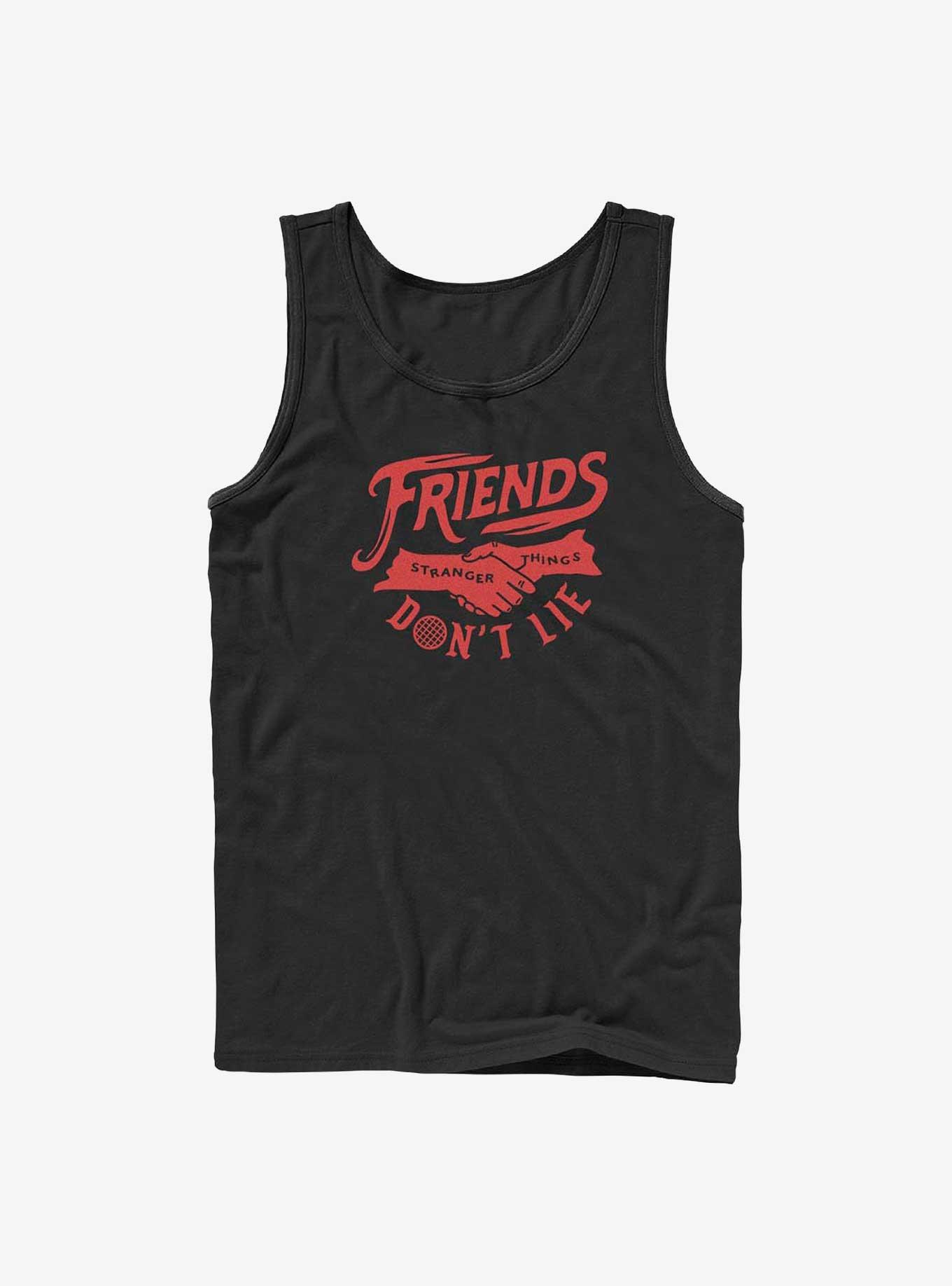 Stranger Things Friends Don't Lie Tank Top, BLACK, hi-res