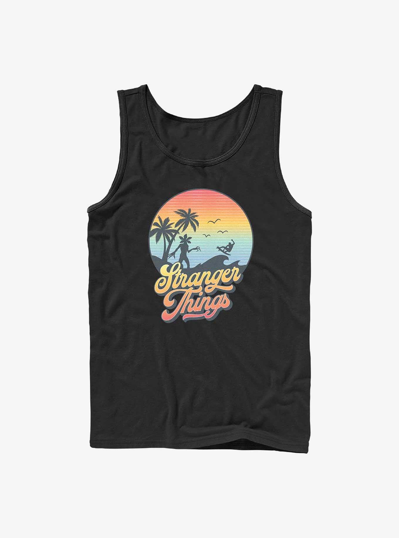 Stranger Things Retro Sun Tank, BLACK, hi-res