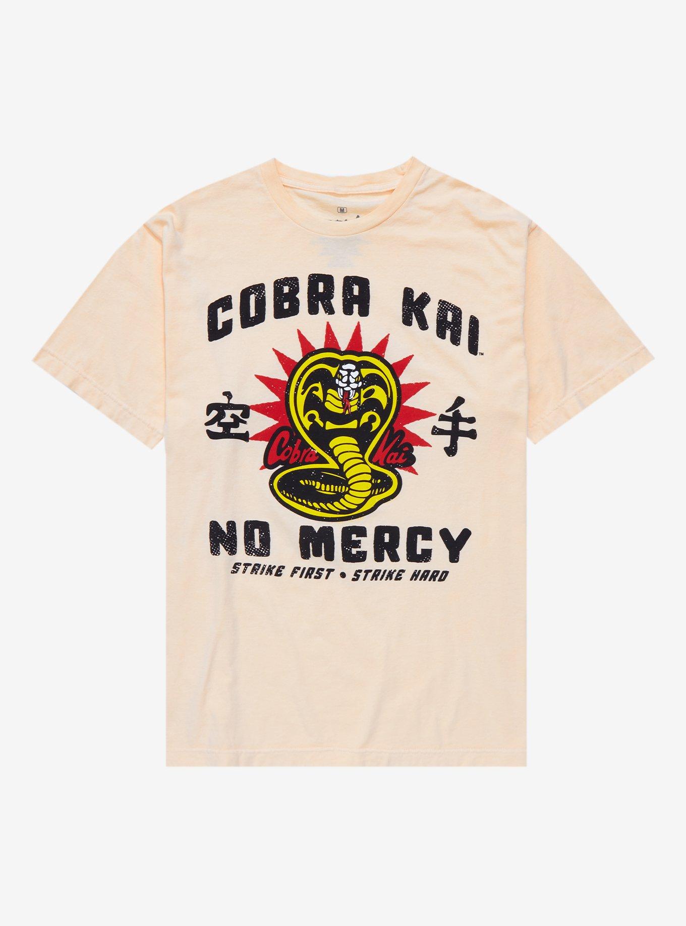 Cobra Kai No Mercy T-Shirt - BoxLunch Exclusive, NATURAL, hi-res