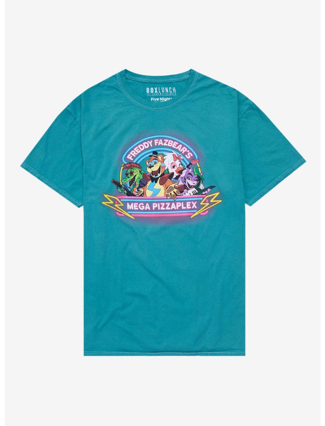 Five Nights at Freddy’s Freddy Fazbear’s Mega Pizzaplex Logo T-Shirt - BoxLunch Exclusive, SLATE, hi-res