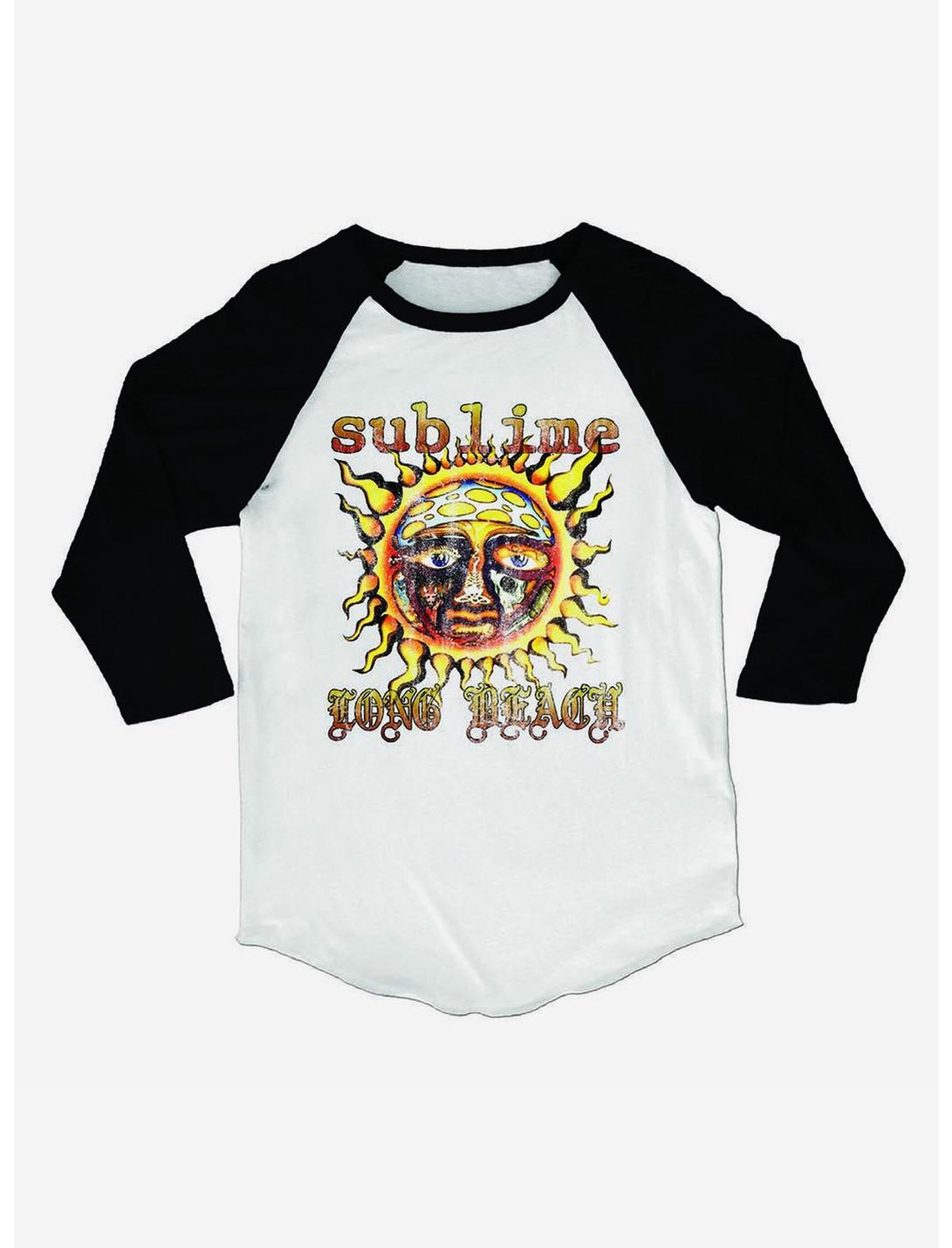 Sublime Sun Long Beach Raglan T-Shirt, BLACK, hi-res