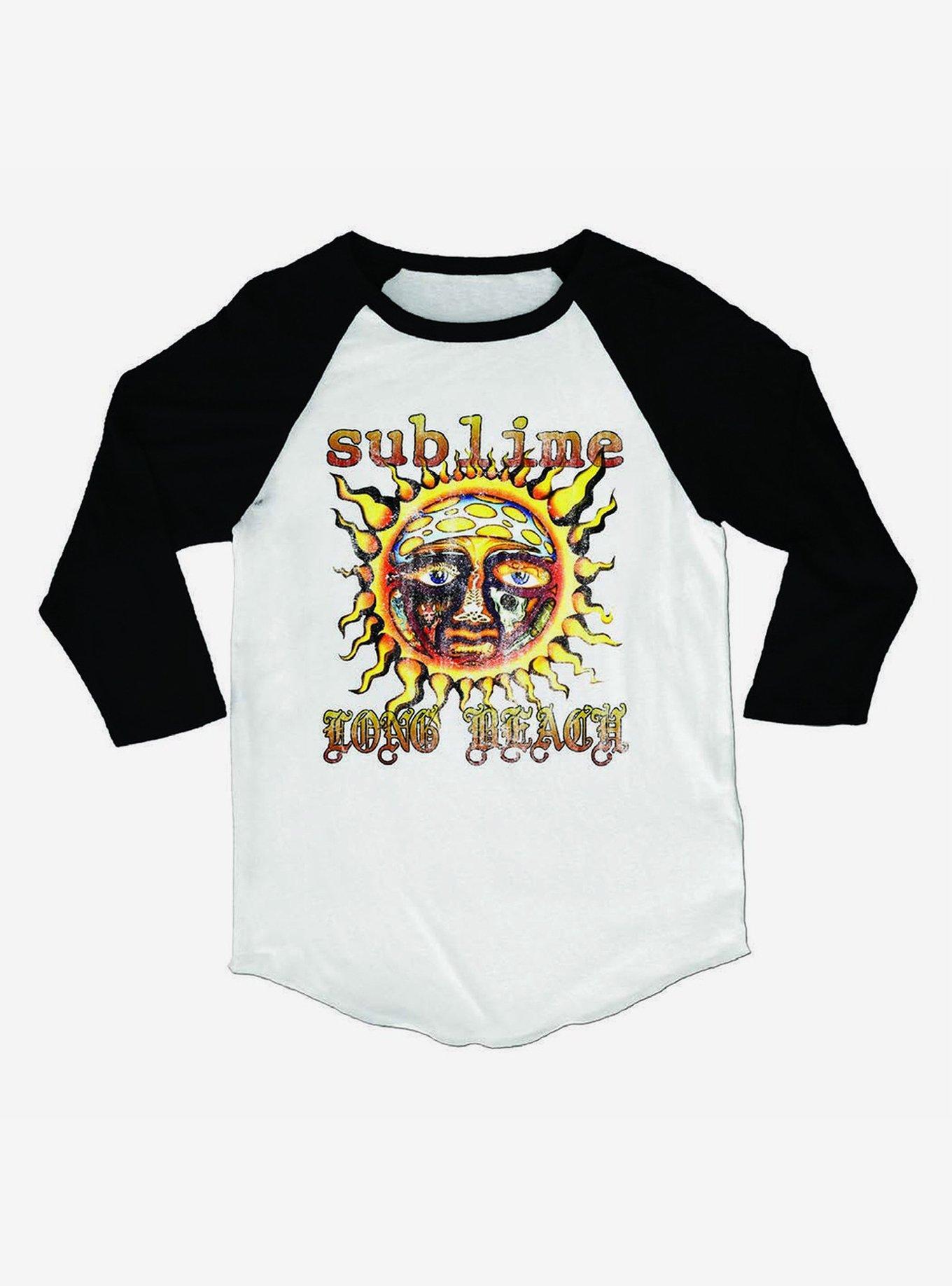 Sublime Sun Long Beach Raglan T-Shirt, BLACK, hi-res