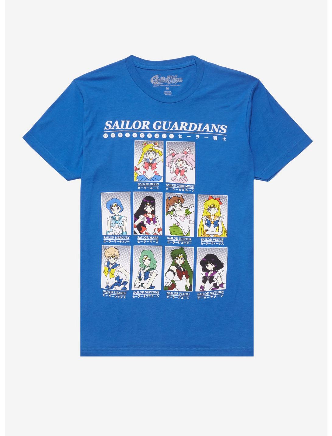 Sailor Moon Sailor Guardians Yearbook Photos T-Shirt - BoxLunch Exclusive, BLUE, hi-res