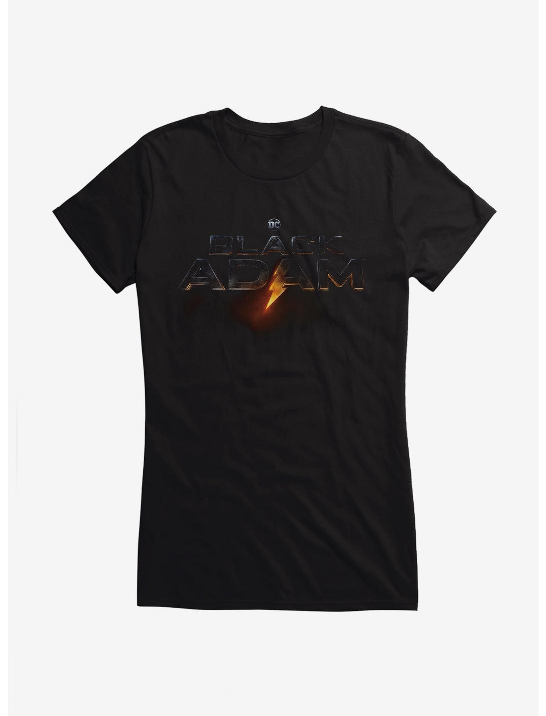 DC Black Adam Title Logo Girls T-Shirt, BLACK, hi-res