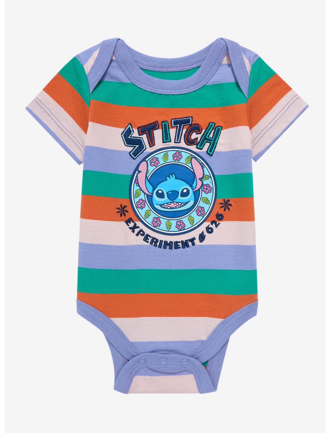 Disney Lilo & Stitch Experiment 626 Striped Infant One-Piece - BoxLunch Exclusive , MULTI STRIPE, hi-res