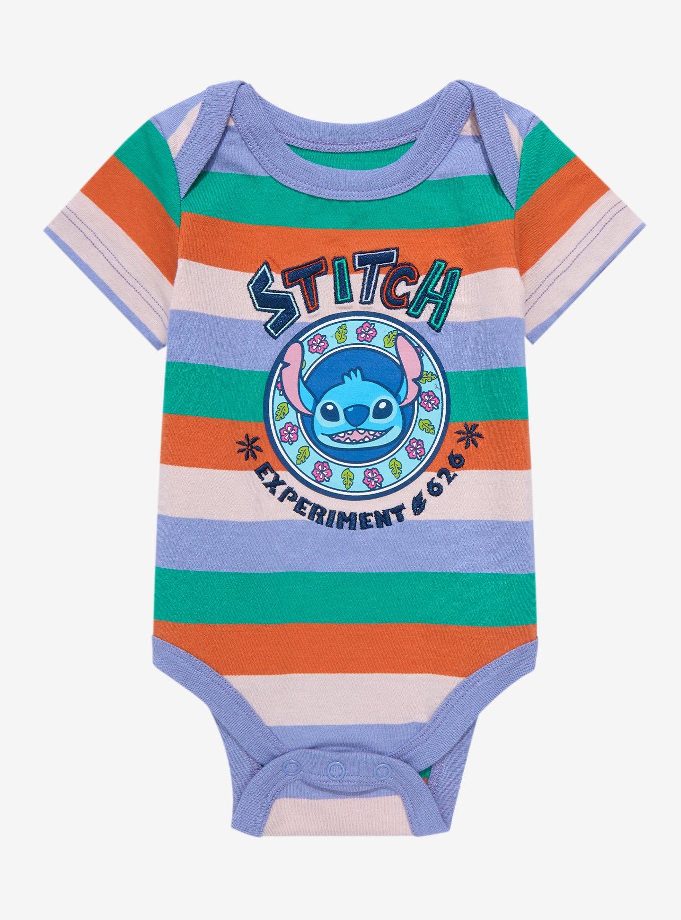 Disney Lilo & Stitch Experiment 626 Striped Infant One-Piece - BoxLunch Exclusive , MULTI STRIPE, hi-res
