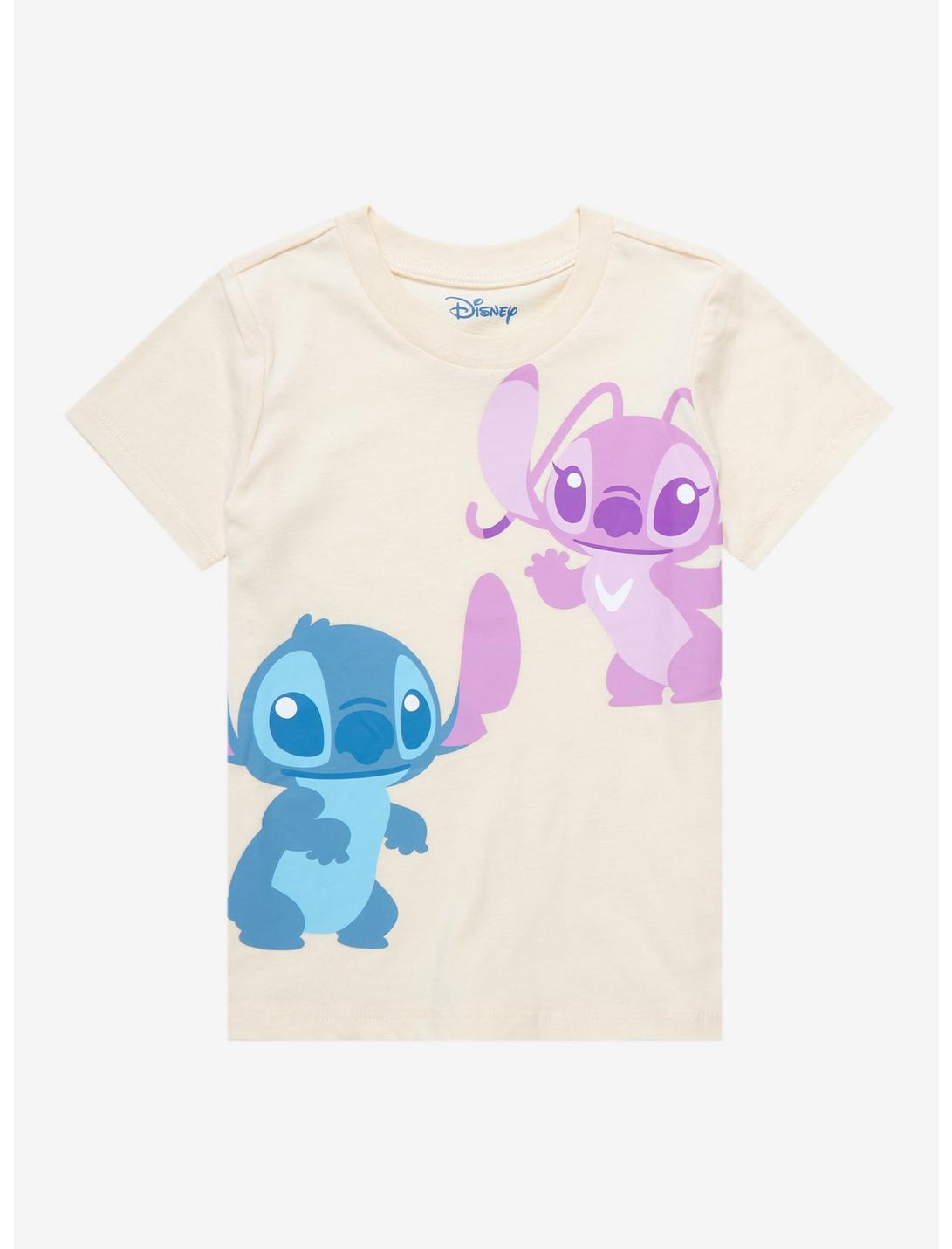 Disney Lilo & Stitch: The Series Stitch & Angel Wave Toddler T-Shirt - BoxLunch Exclusive, OFF WHITE, hi-res