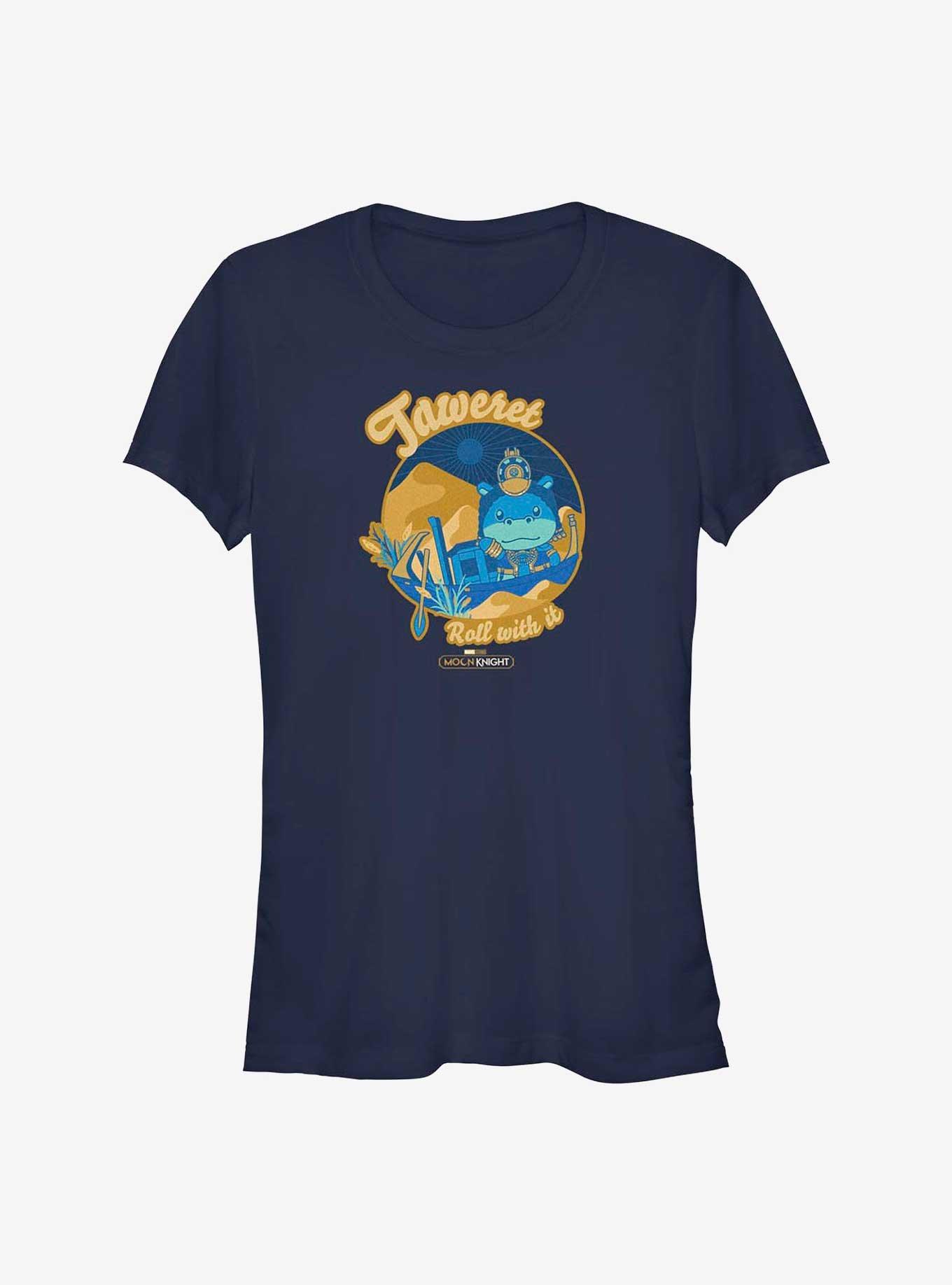 Marvel Moon Knight Tawaret Roll With It Girls T-Shirt, NAVY, hi-res