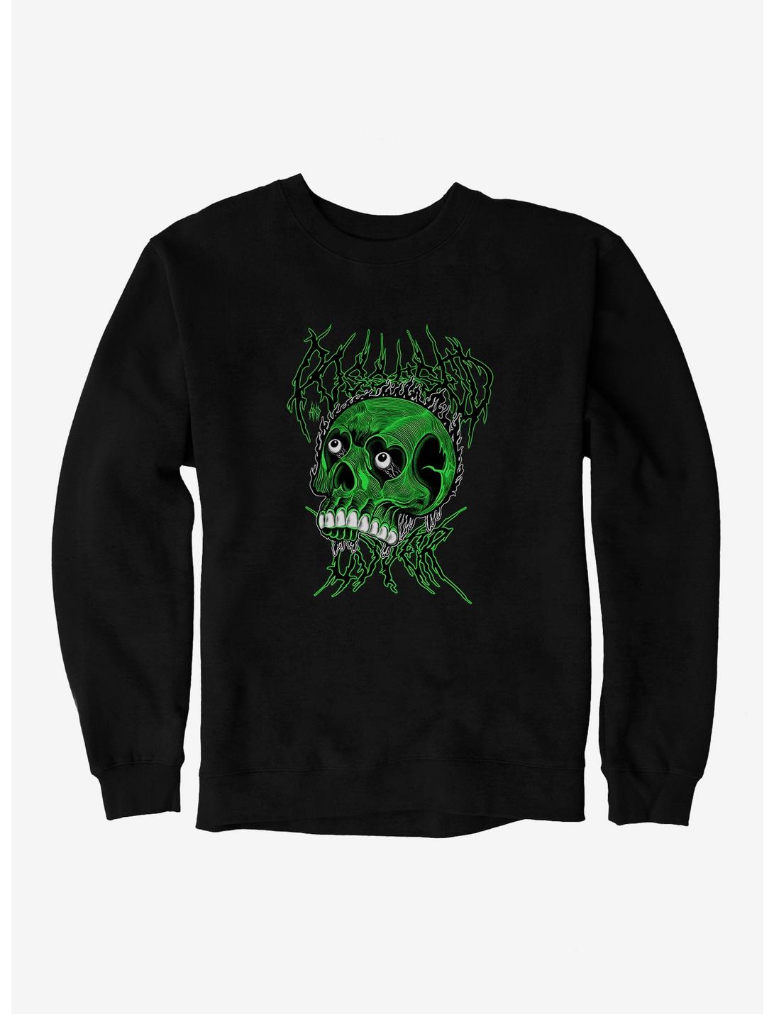 Possessed Lover Skull Sweatshirt, BLACK, hi-res