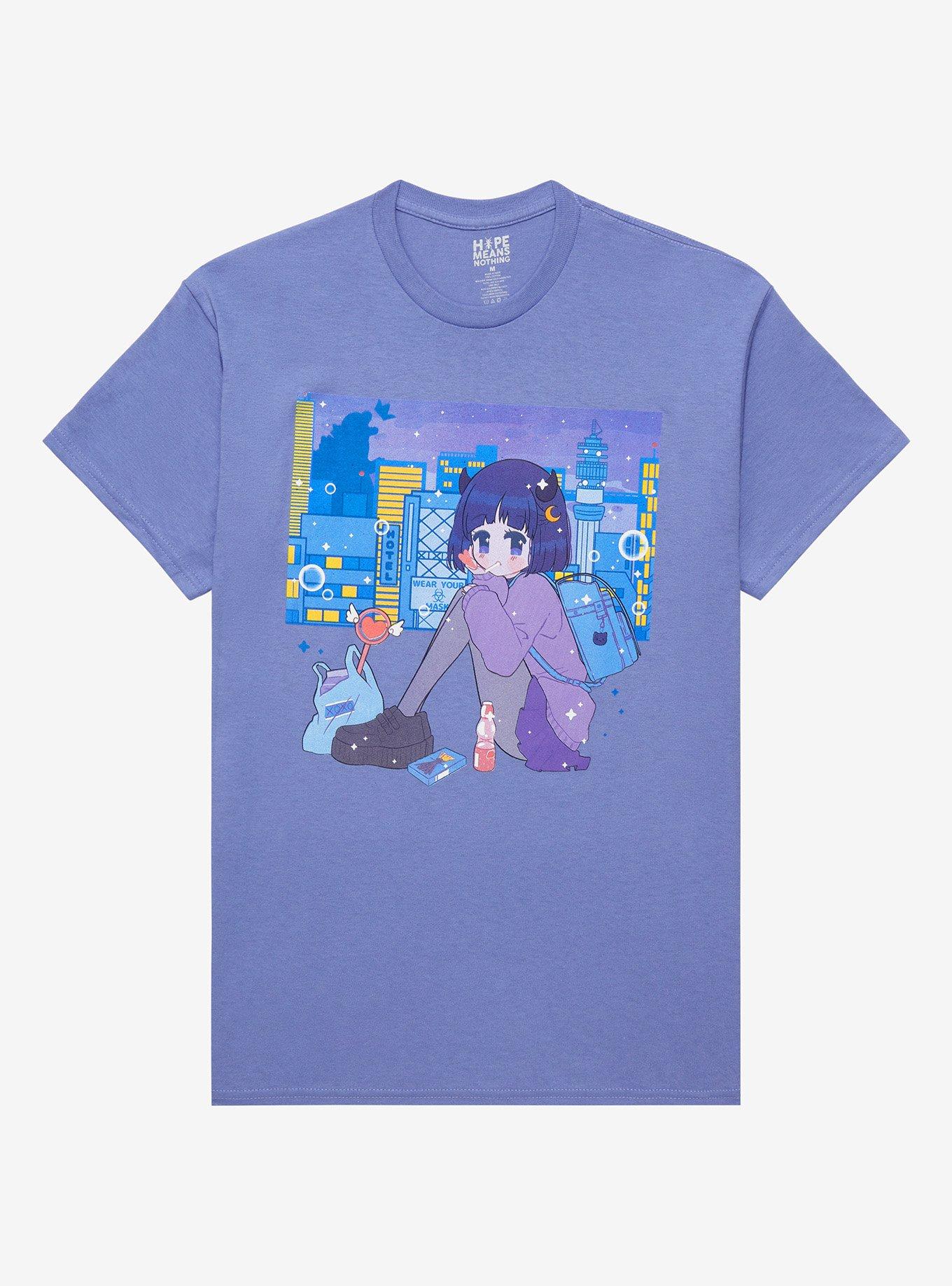Purple Cityscape Girl T-Shirt, MULTI, hi-res