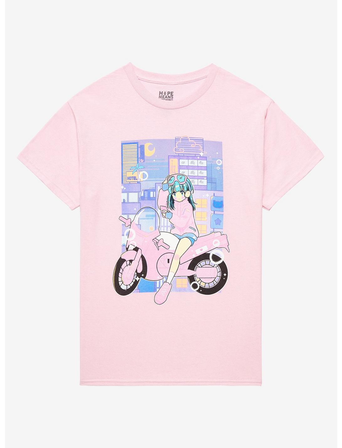 Pink Motorbike City Girl T-Shirt, MULTI, hi-res
