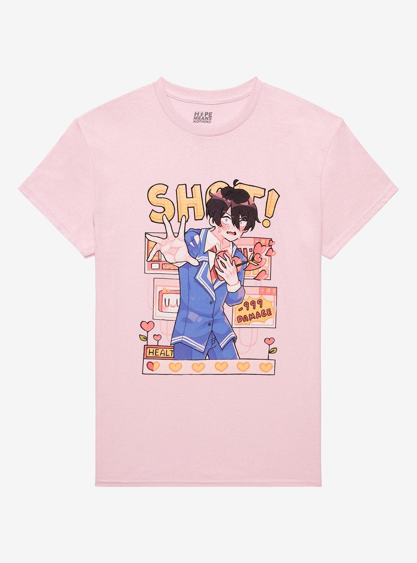 Shot In The Heart Damage Anime Boy T-Shirt, MULTI, hi-res