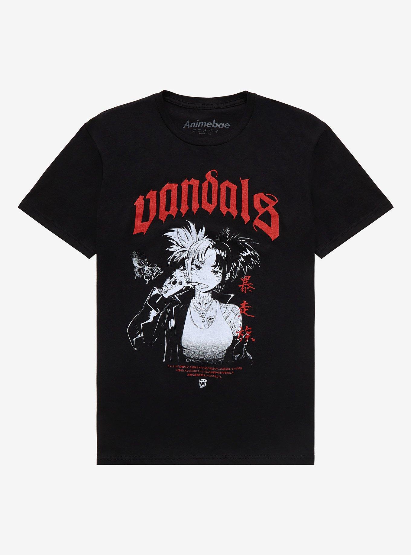 Animebae Vandals Punk Girl T-Shirt, MULTI, hi-res