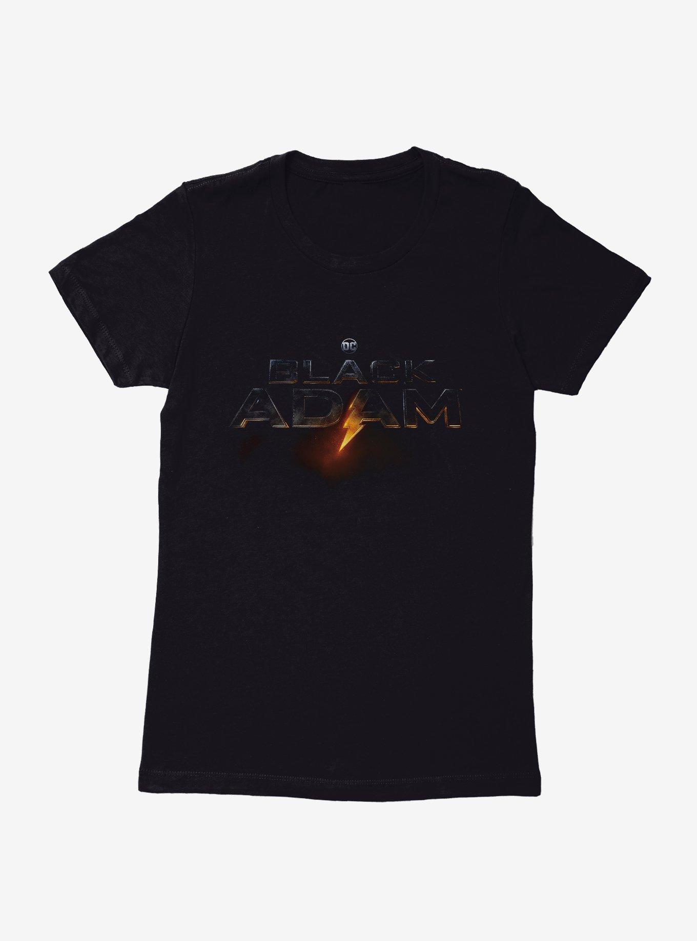 DC Black Adam Title Logo Womens T-Shirt, BLACK, hi-res