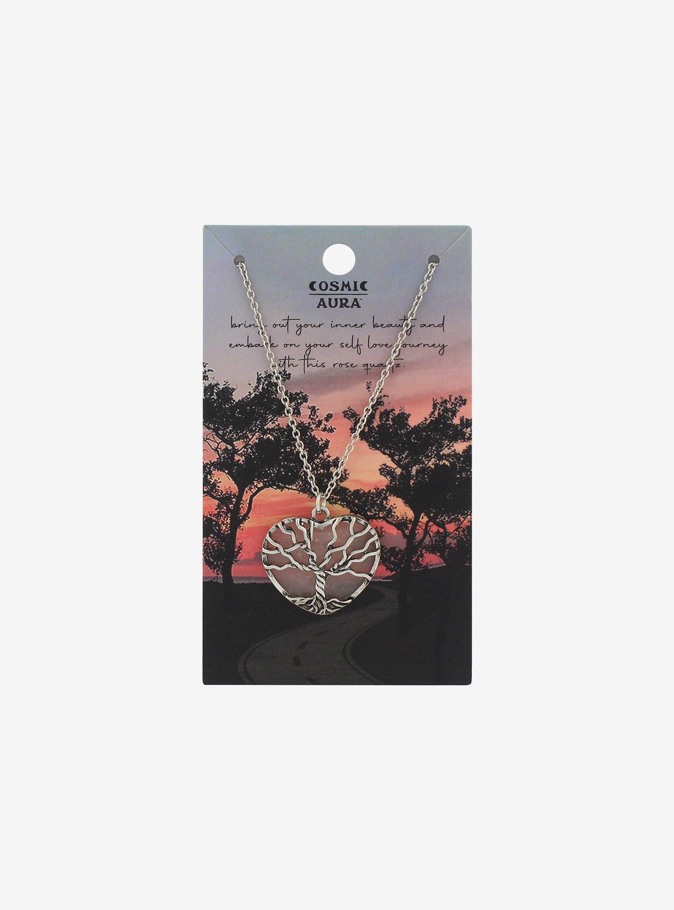 Tree Of Life Rose Quartz Necklace, , hi-res