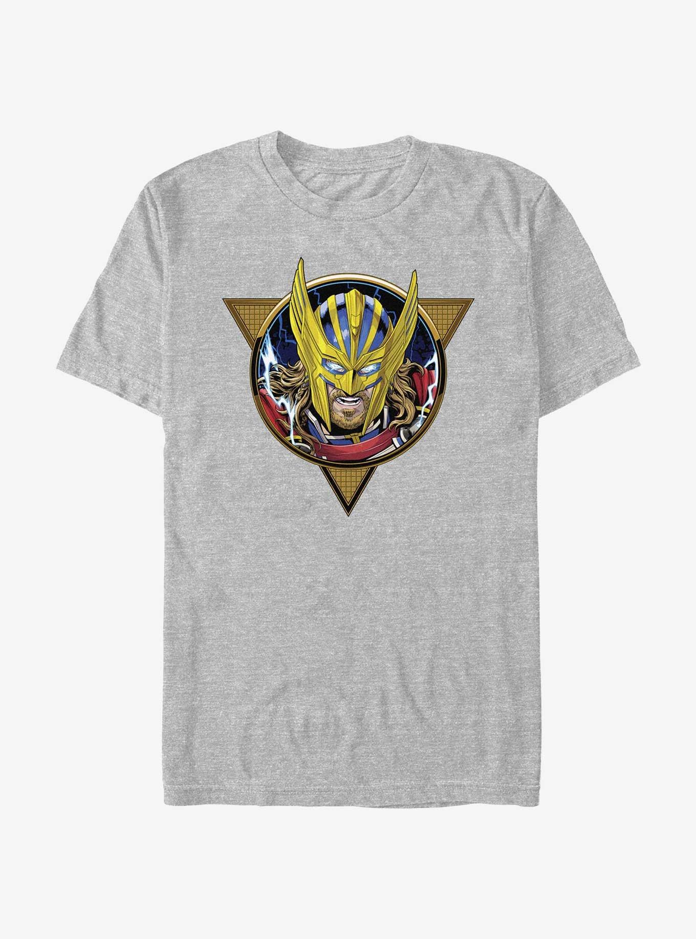 Marvel Thor Golden Helmet Circle T-Shirt, ATH HTR, hi-res