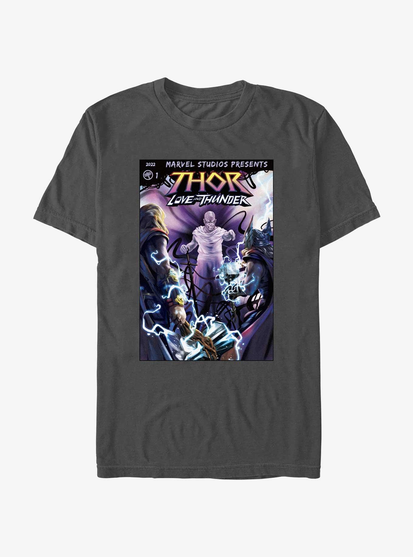 Marvel Thor Gorr Comic Book Cover T-Shirt, CHARCOAL, hi-res