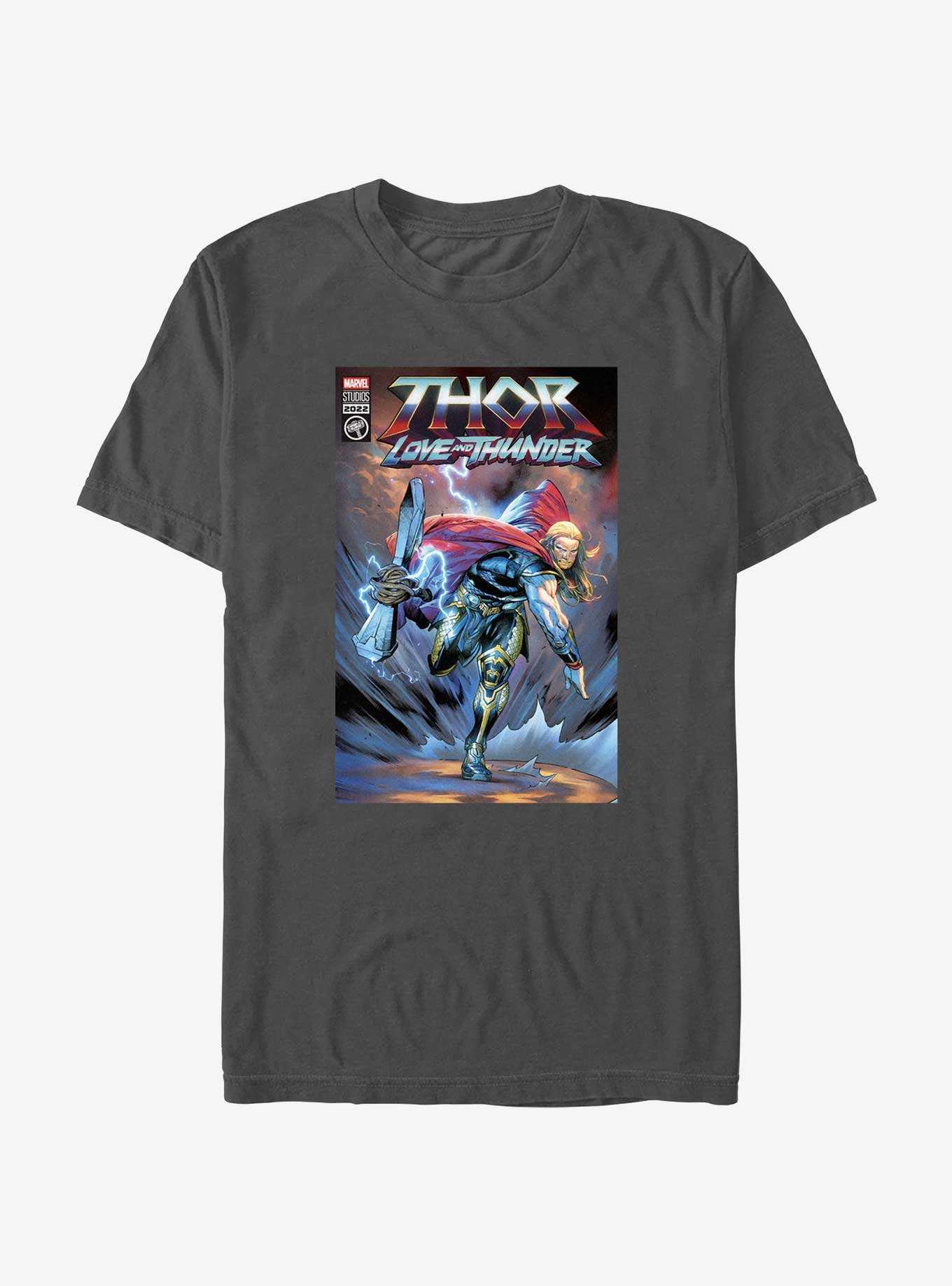 Marvel Thor Stormbreaker Throw Comic Book Cover T-Shirt, , hi-res