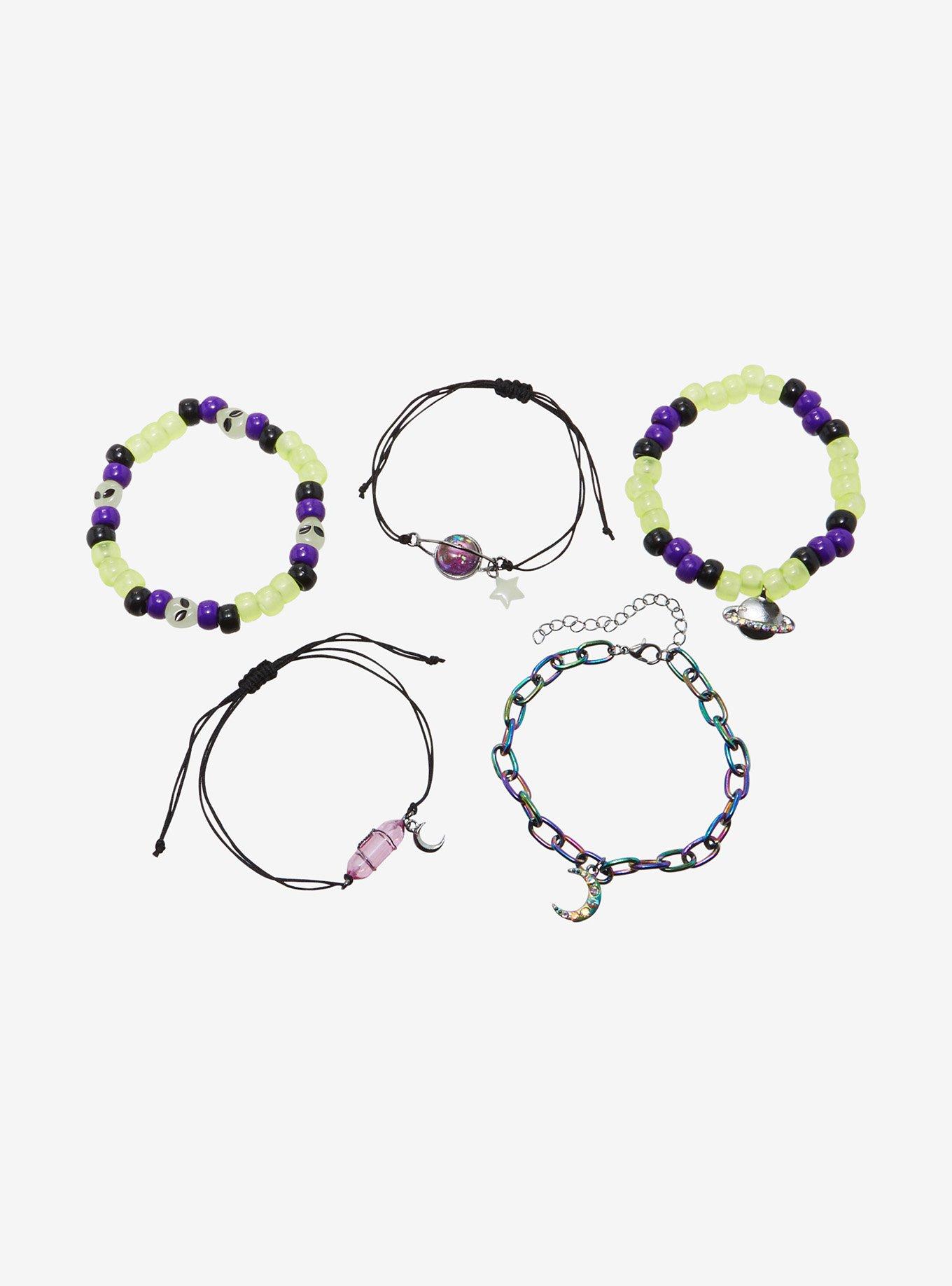 Alien Planet Glow-In-The-Dark Bracelet Set, , hi-res