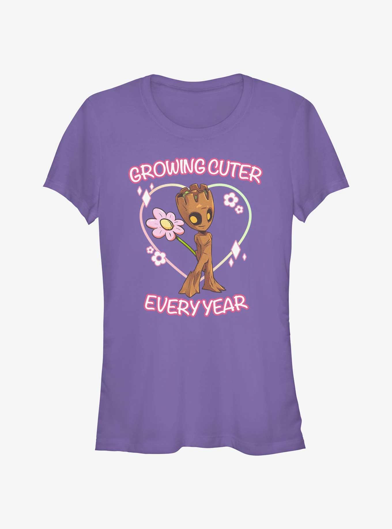 Marvel Guardians of the Galaxy Groot Growing Cuter Every Year Girls T-Shirt, , hi-res