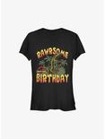 Jurassic Park Rawrsome Birthday Girls T-Shirt, BLACK, hi-res
