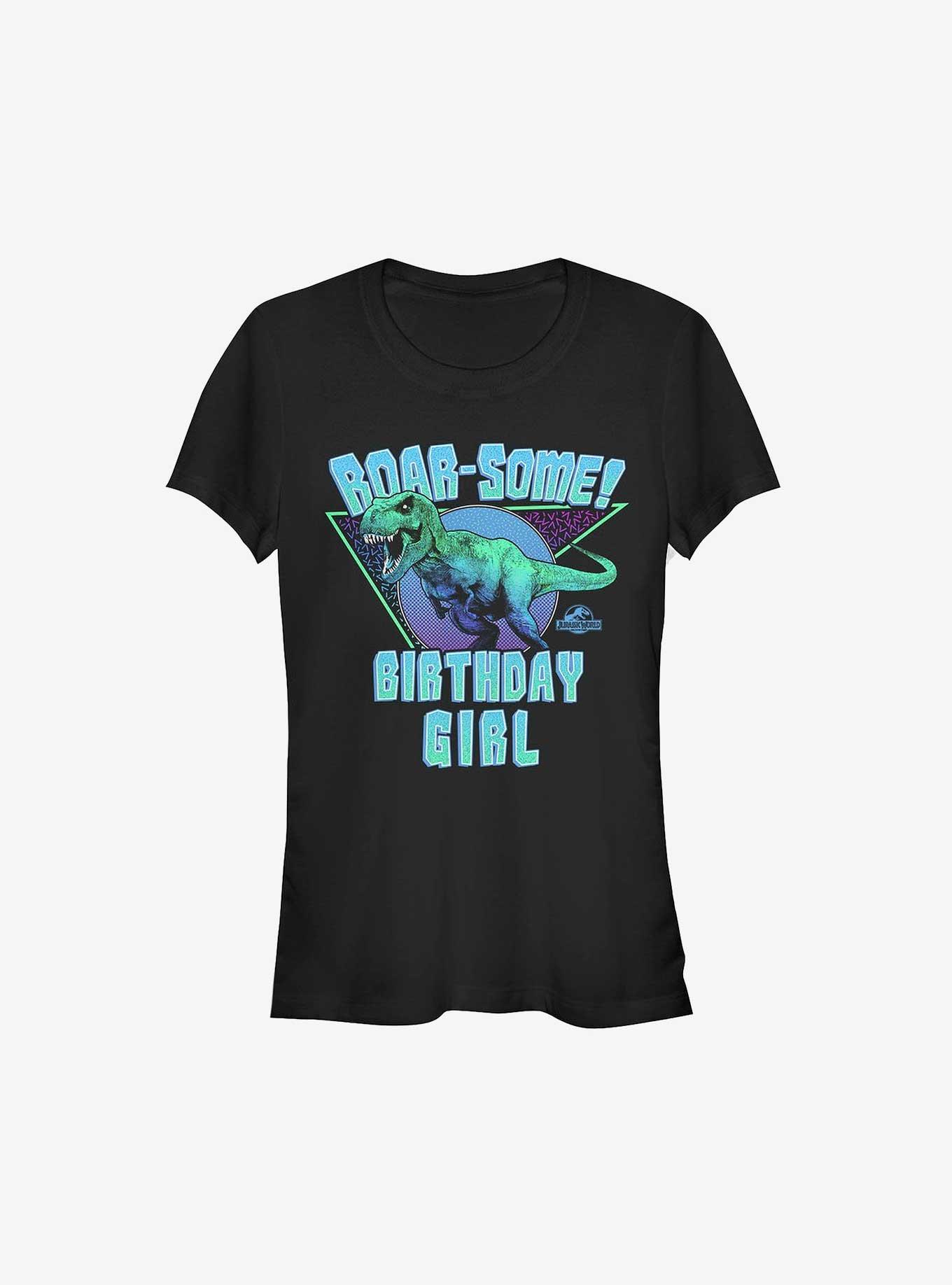 Jurassic Park Roarsome Rex Birthday Girls T-Shirt, BLACK, hi-res