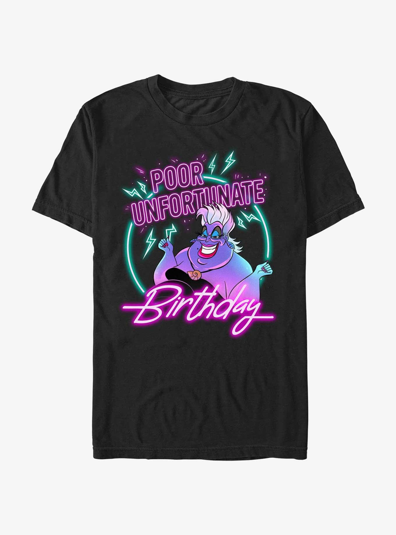 Disney The Little Mermaid Ursula Unfortunate Birthday T-Shirt, BLACK, hi-res