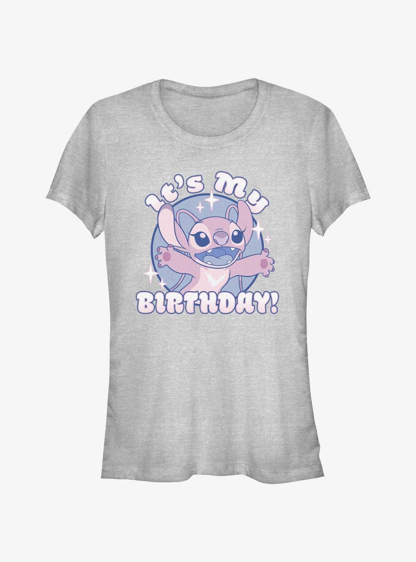 Disney Lilo & Stitch Angel It's My Birthday Girls T-Shirt, ATH HTR, hi-res