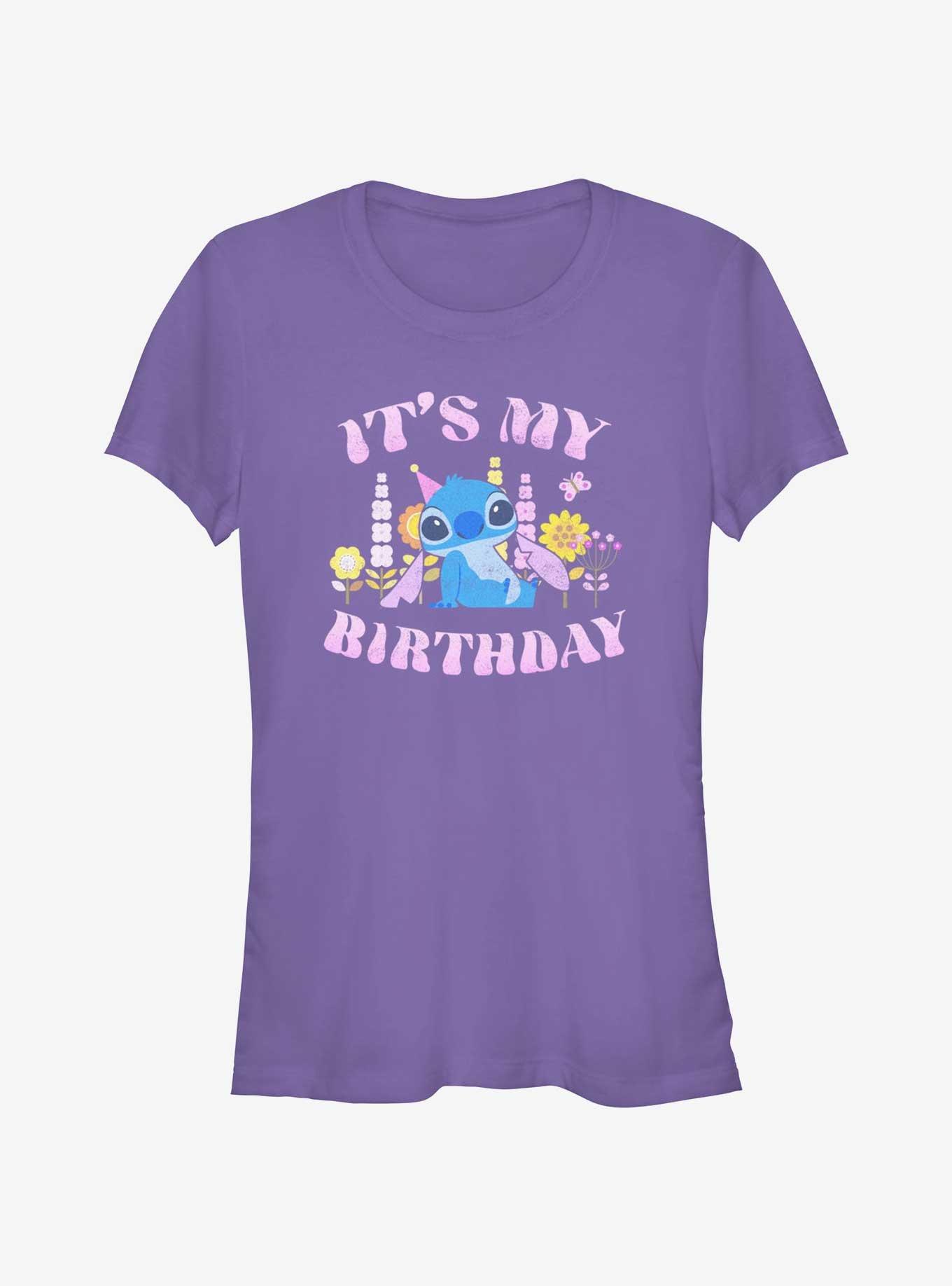 Disney Lilo & Stitch It's My Birthday Girls T-Shirt, PURPLE, hi-res