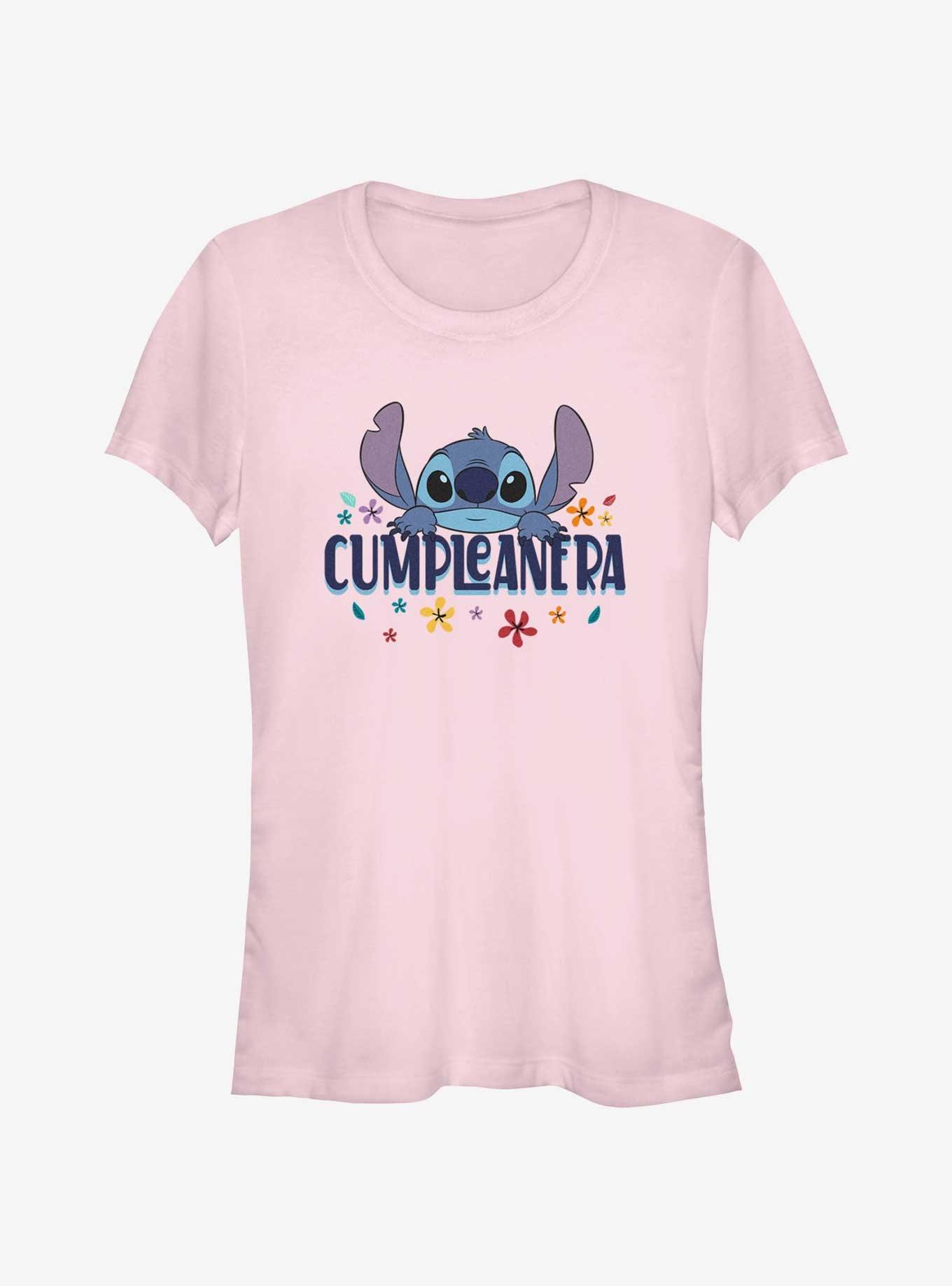 Disney Lilo & Stitch Spanish Birthday Girls T-Shirt, LIGHT PINK, hi-res