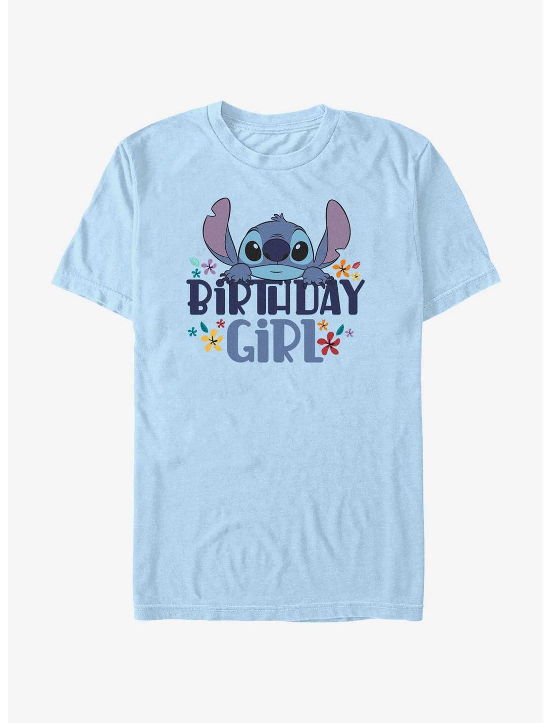 Disney Lilo & Stitch Birthday Girl Stitch T-Shirt, LT BLUE, hi-res