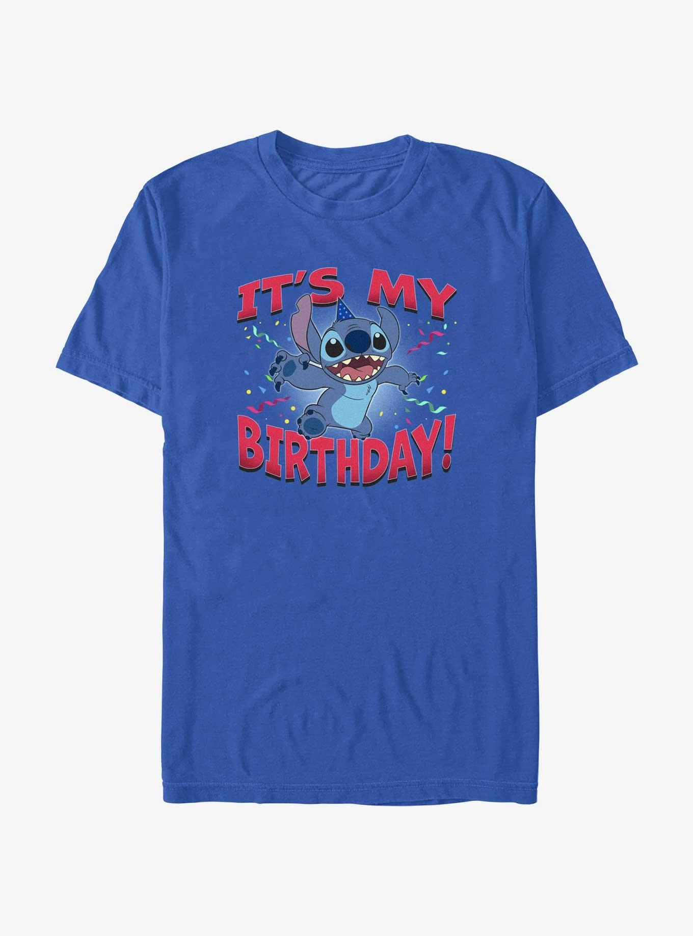 Disney Lilo & Stitch It's My Birthday T-Shirt, ROYAL, hi-res