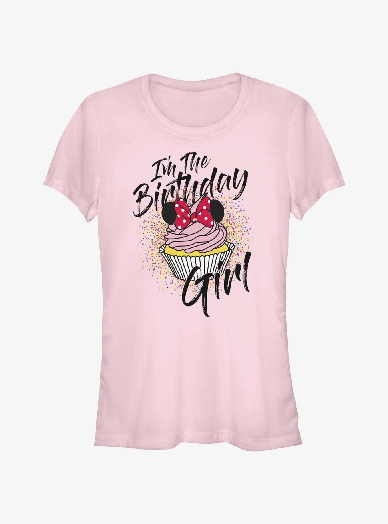 Disney Minnie Mouse I'm The Birthday Girl Cupcake Girls T-Shirt, , hi-res