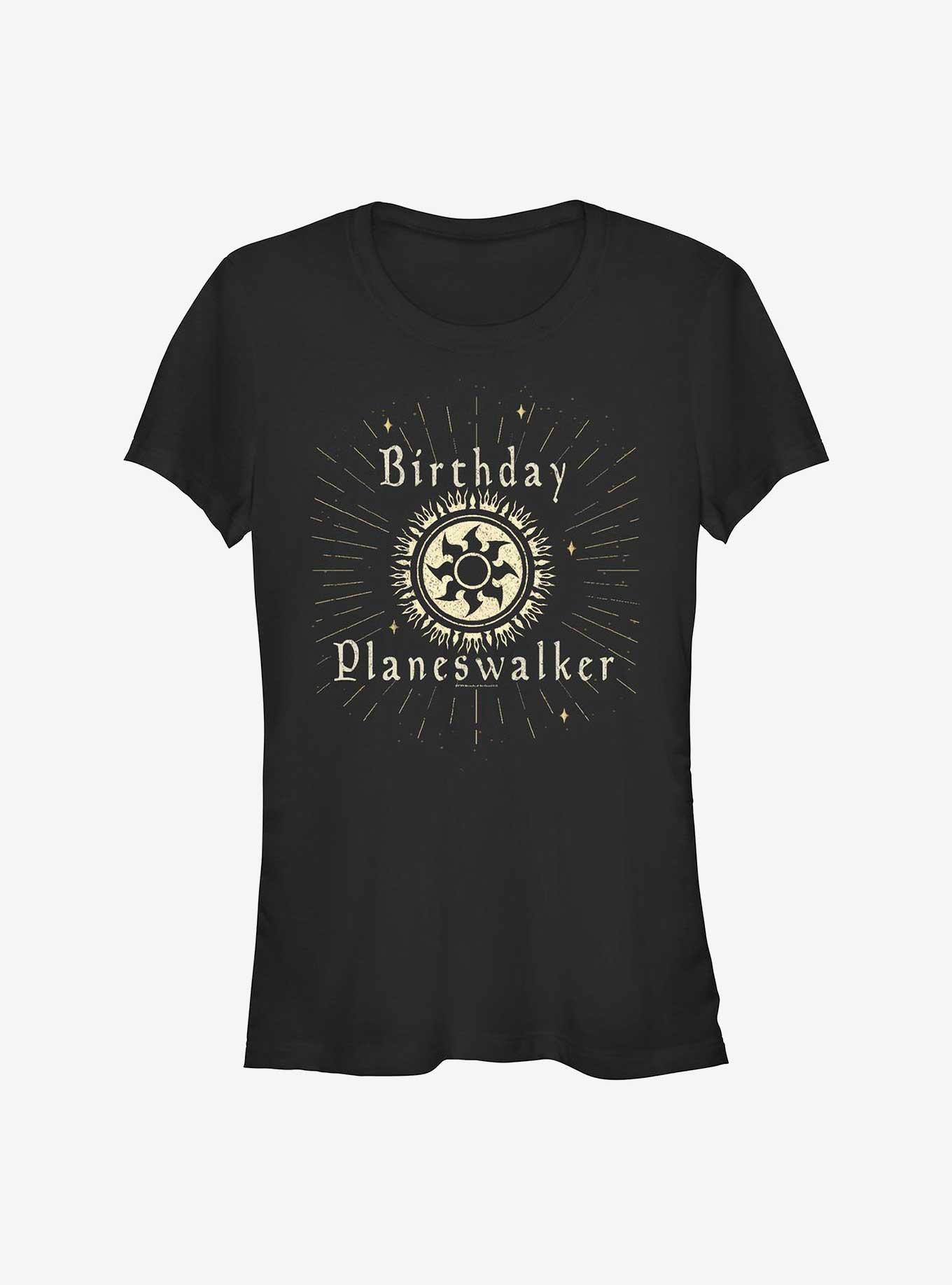 Magic: The Gathering Birthday White Mana Planeswalker Girls T-Shirt, BLACK, hi-res
