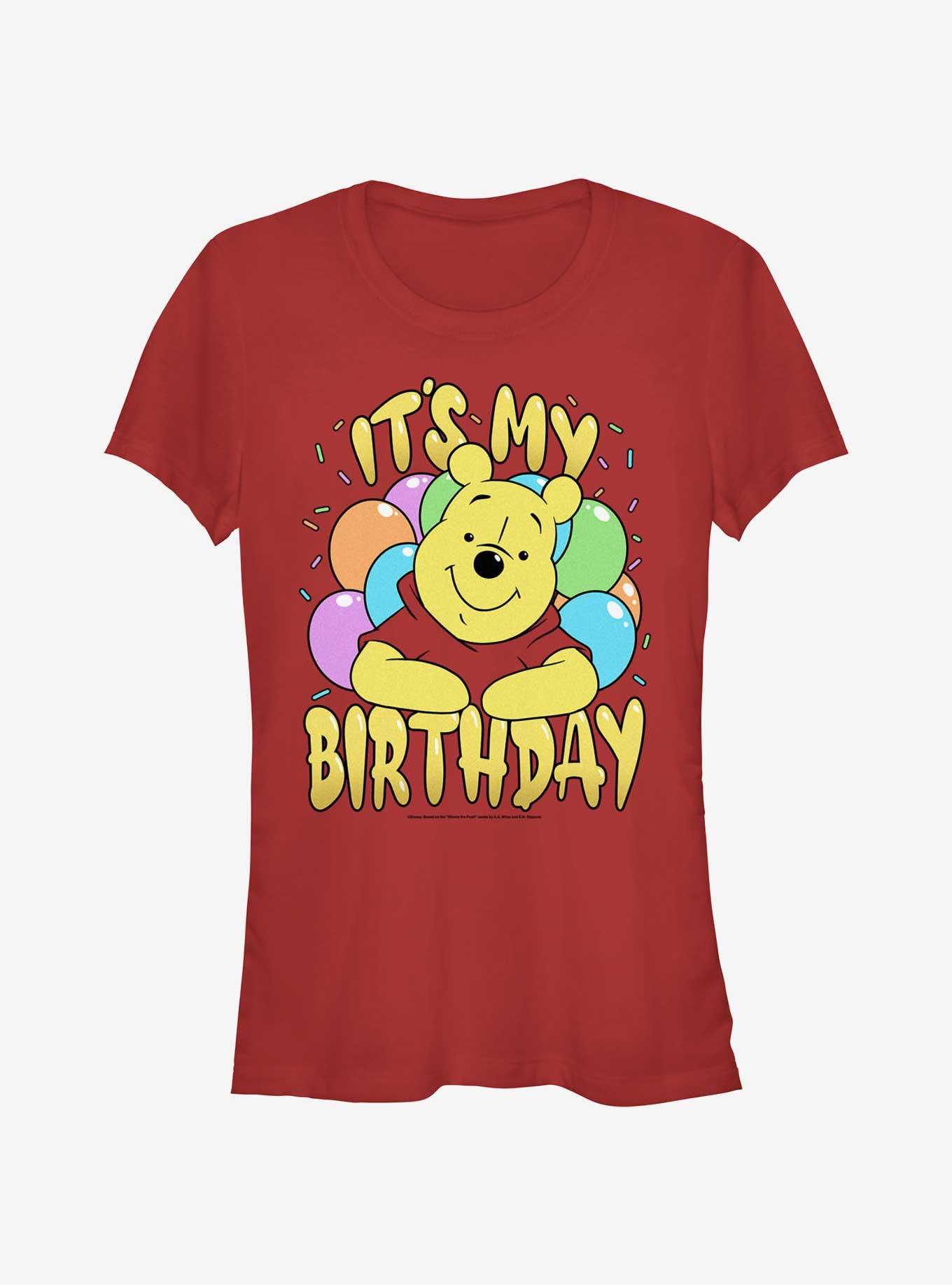Disney Winnie The Pooh My Winnie Birthday Girls T-Shirt, RED, hi-res