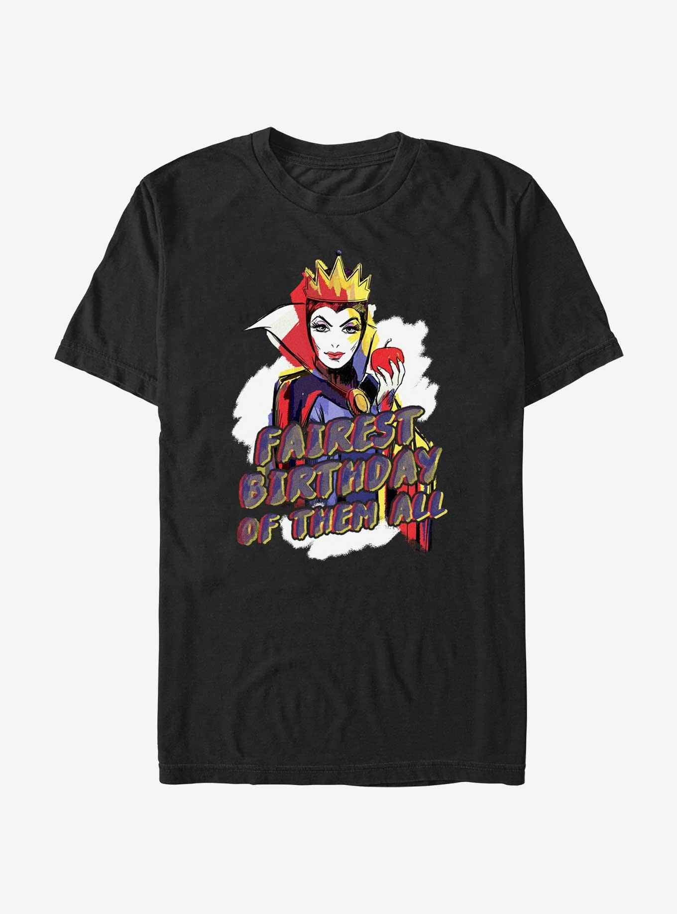 Disney Snow White and the Seven Dwarfs Fairest Birthday Queen T-Shirt, BLACK, hi-res