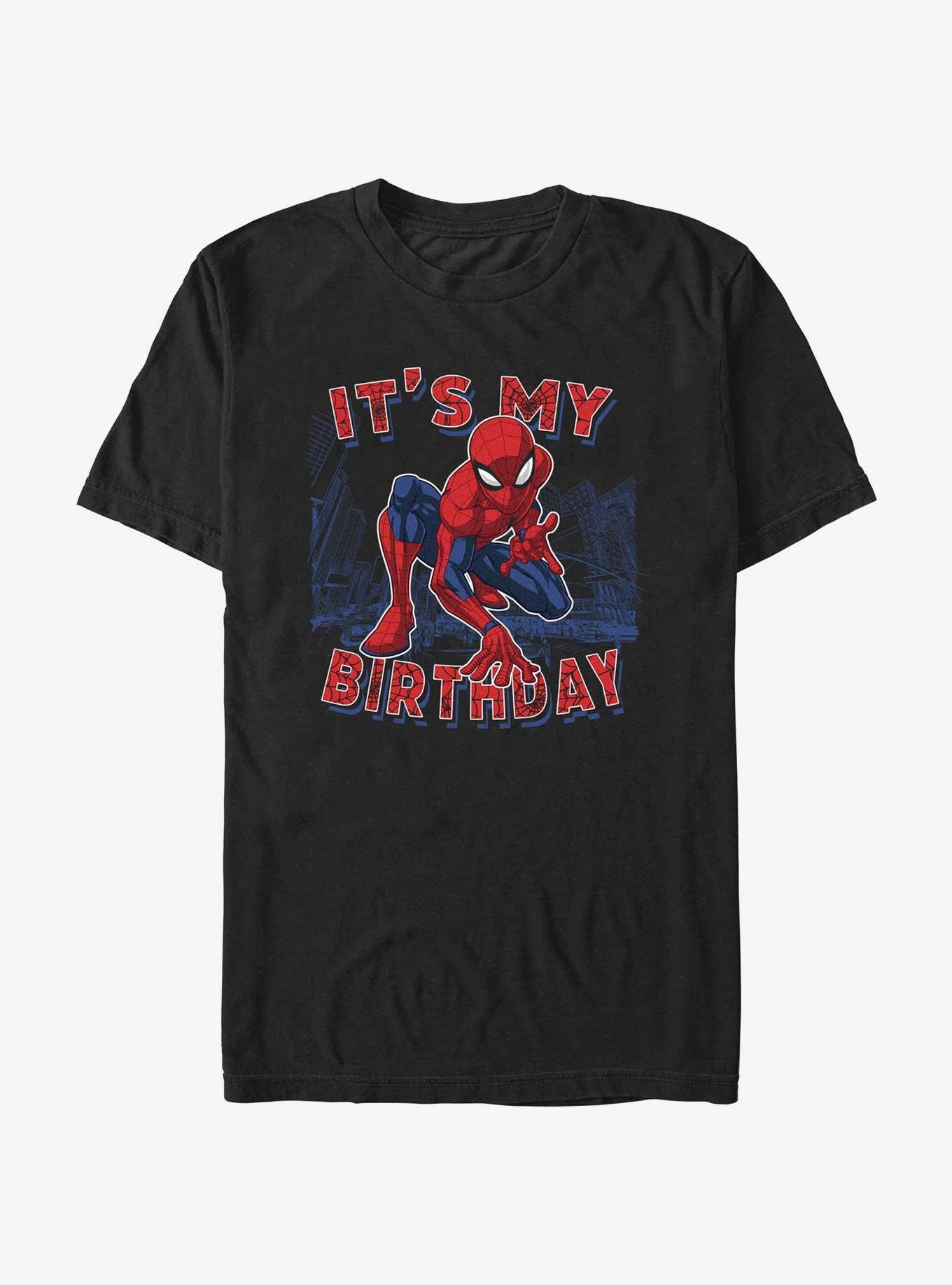 Marvel Spider-Man It's My Birthday T-Shirt, BLACK, hi-res