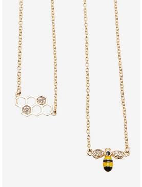 Bee & Honeycomb Best Friend Necklace Set, , hi-res