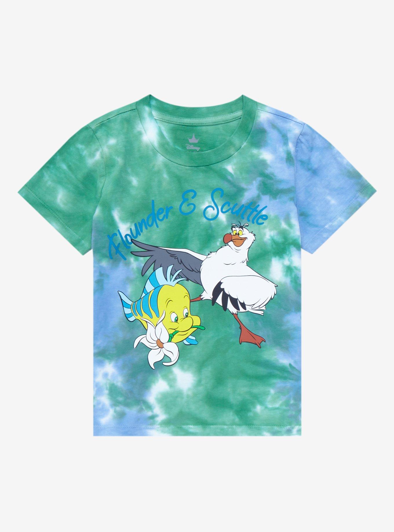 Disney The Little Mermaid Flounder & Scuttle TieDye Toddler TShirt BoxLunch Exclusive BoxLunch