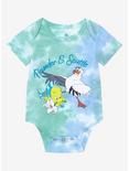Disney The Little Mermaid Flounder & Scuttle Tie-Dye Infant One-Piece - BoxLunch Exclusive, BLUE, hi-res