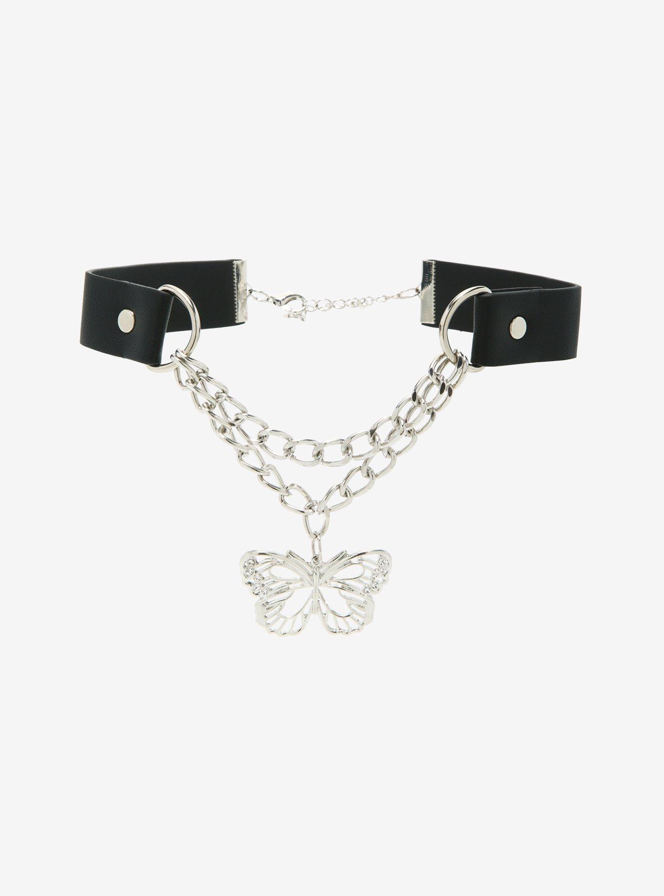 Butterfly Double Chain Choker, , hi-res