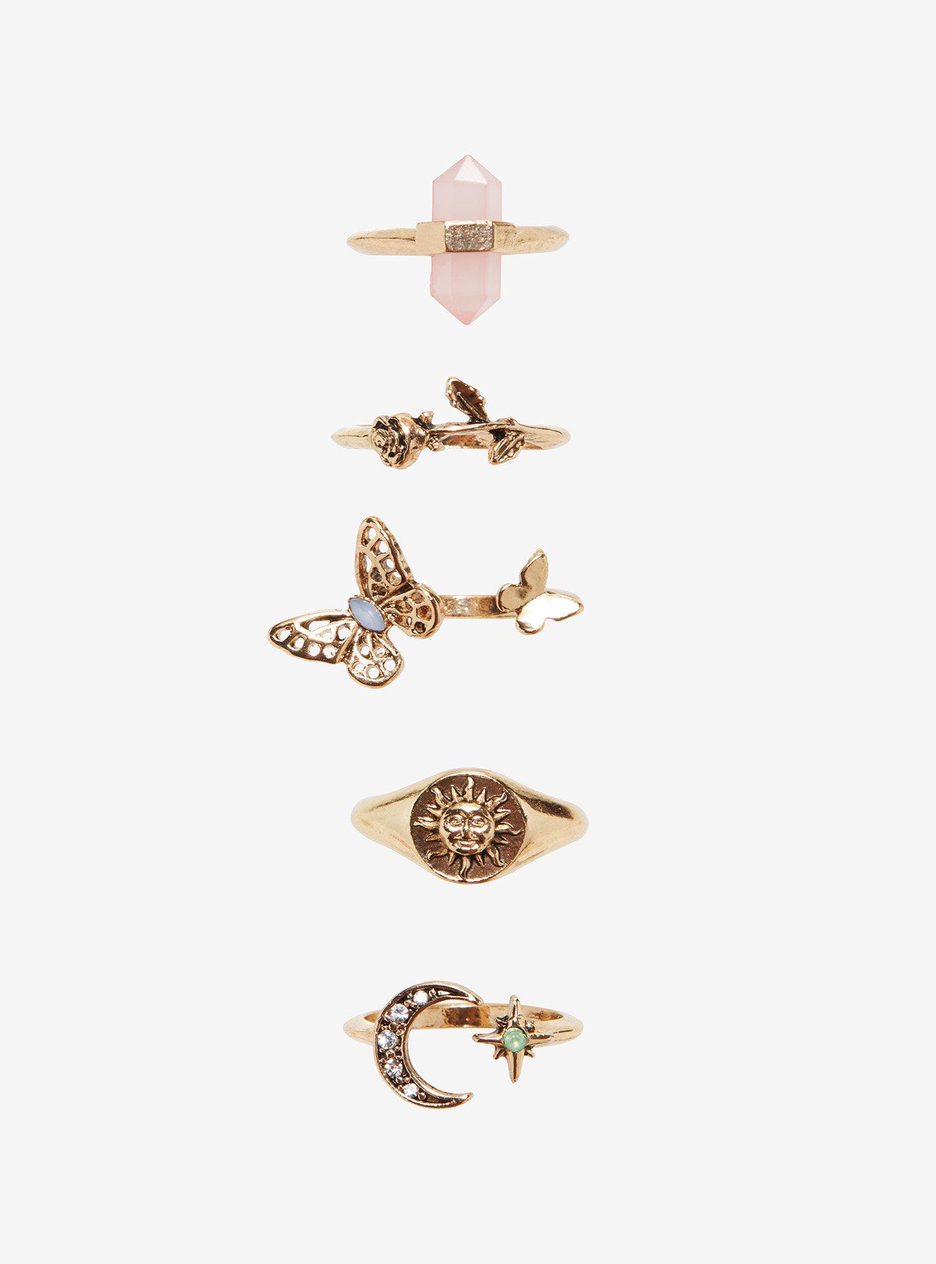 Celestial Butterfly Ring Set, , hi-res