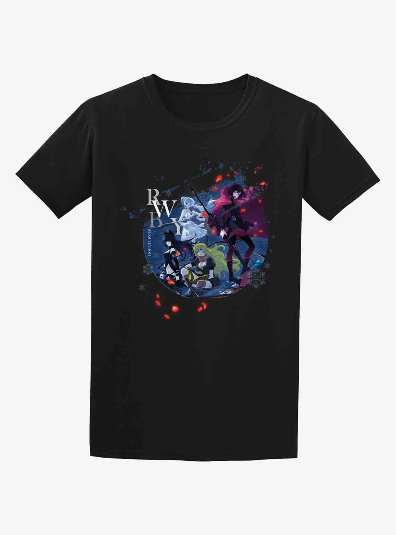 RWBY: Ice Queendom Team RWBY Group T-Shirt, BLACK, hi-res