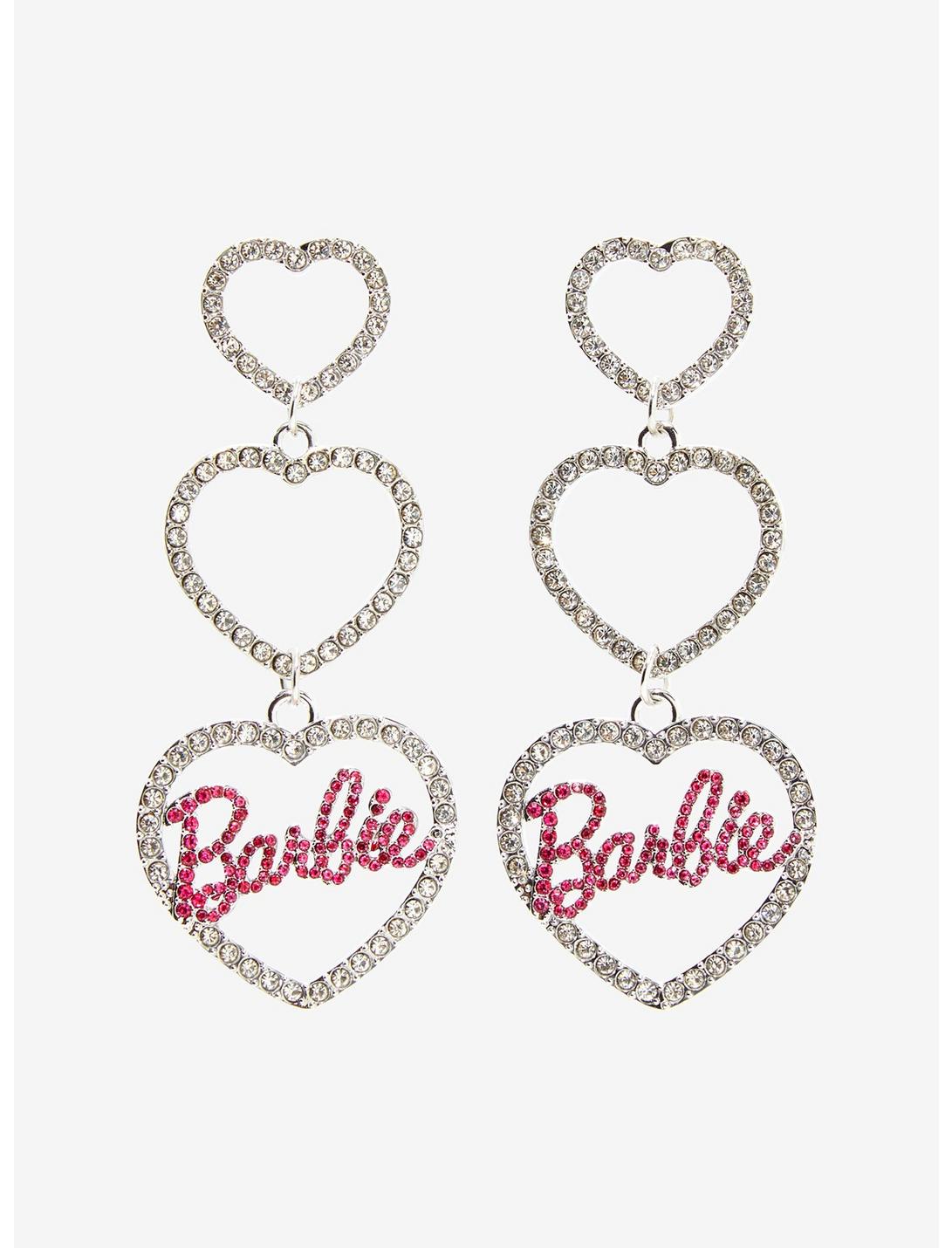Barbie Hearts Bling Earrings | Hot Topic