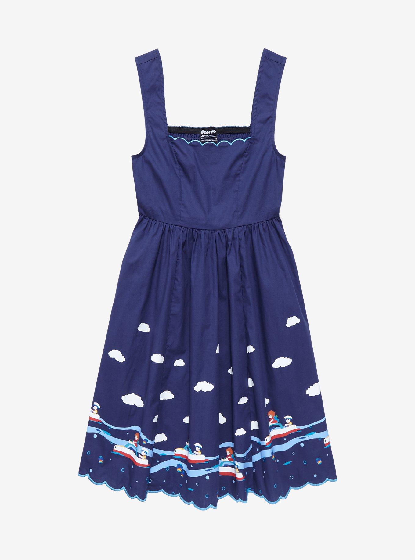 Her Universe Studio Ghibli Ponyo Sosuke & Ponyo Boat Tank Dress, NAVY, hi-res