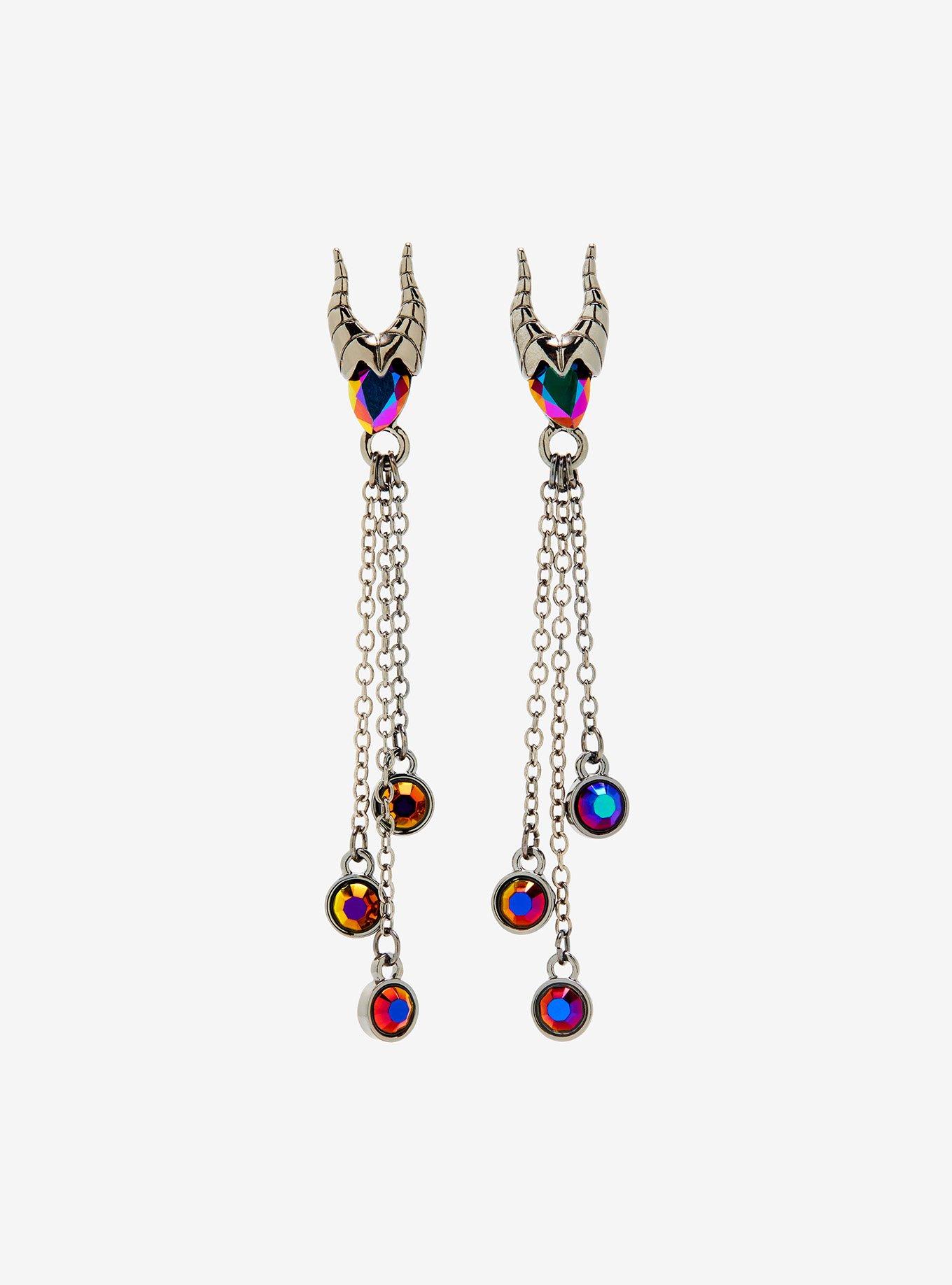 Disney Villains Maleficent Drop Earrings, , hi-res