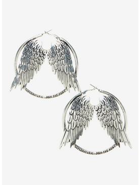 Supernatural Wings Hoop Earrings, , hi-res